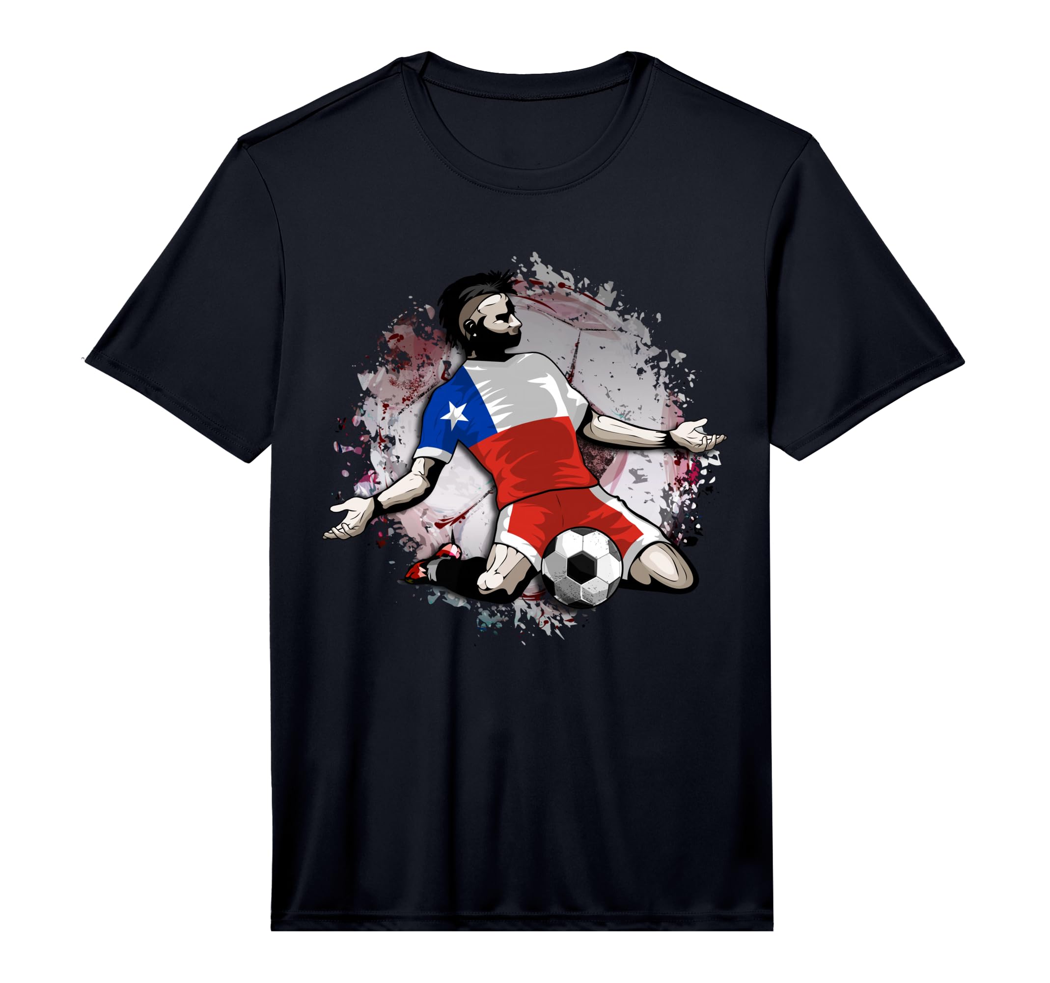 Chile Soccer Chilean National Flag T-Shirt - Novelty Apparel for Adults
