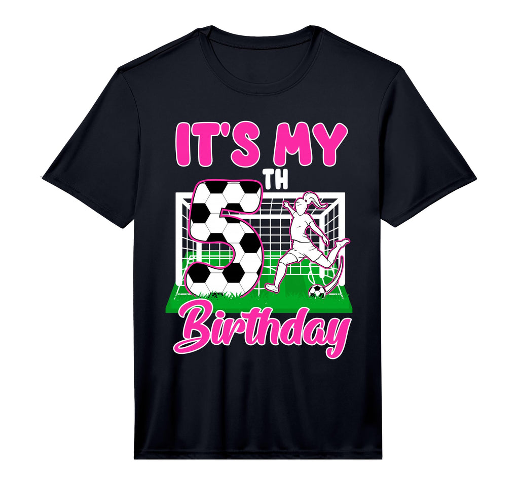 Its My 5Th Birthday Soccer Themed T-Shirt - Streetwear Style Men Women