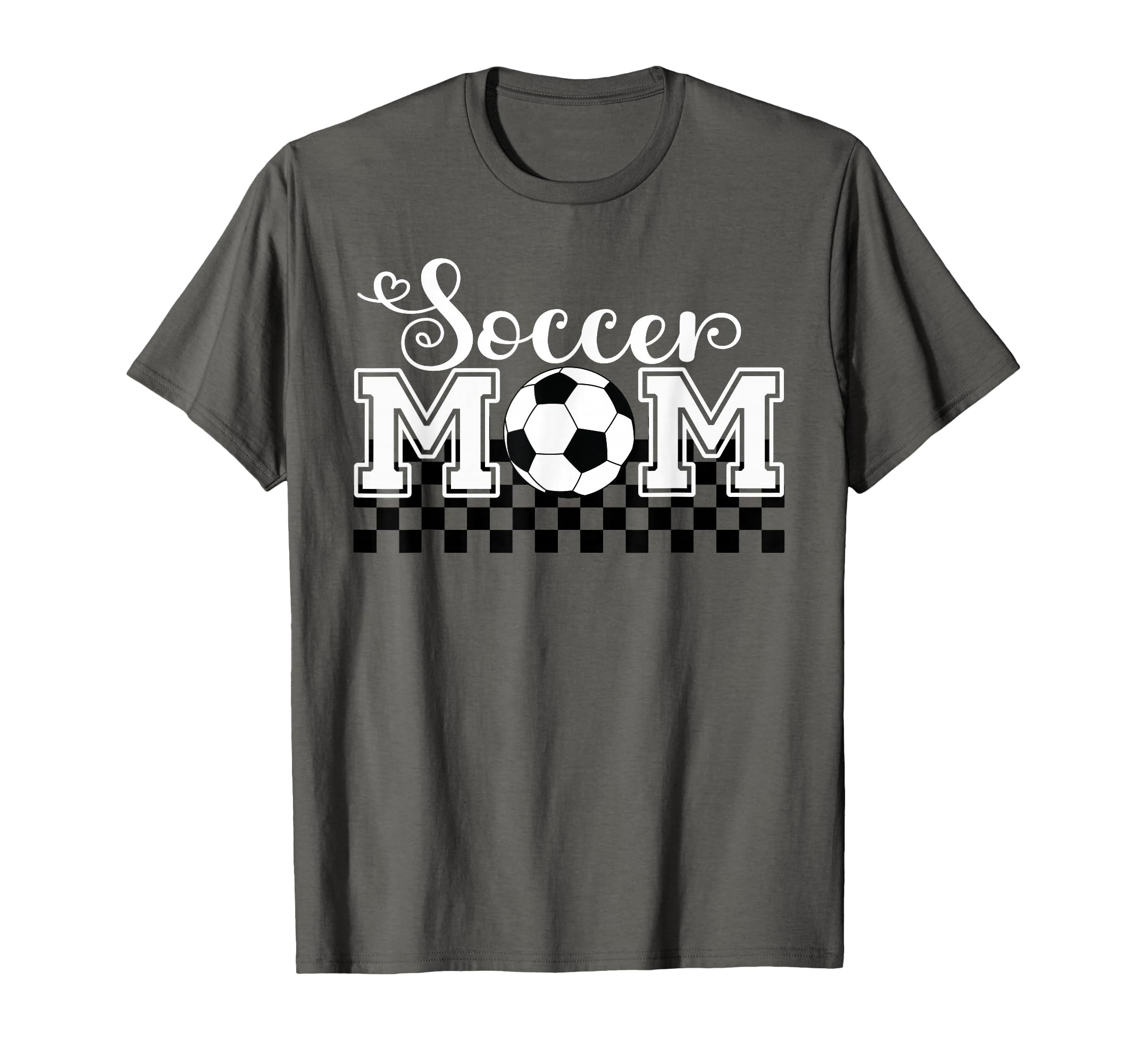 Soccer Mom Soccer Mama Checkered T-Shirt - Aesthetic Graphic Unisex