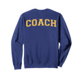 Coach Sports Trainer Yellow Back Sweatshirt - Fun Novelty Design Unisex