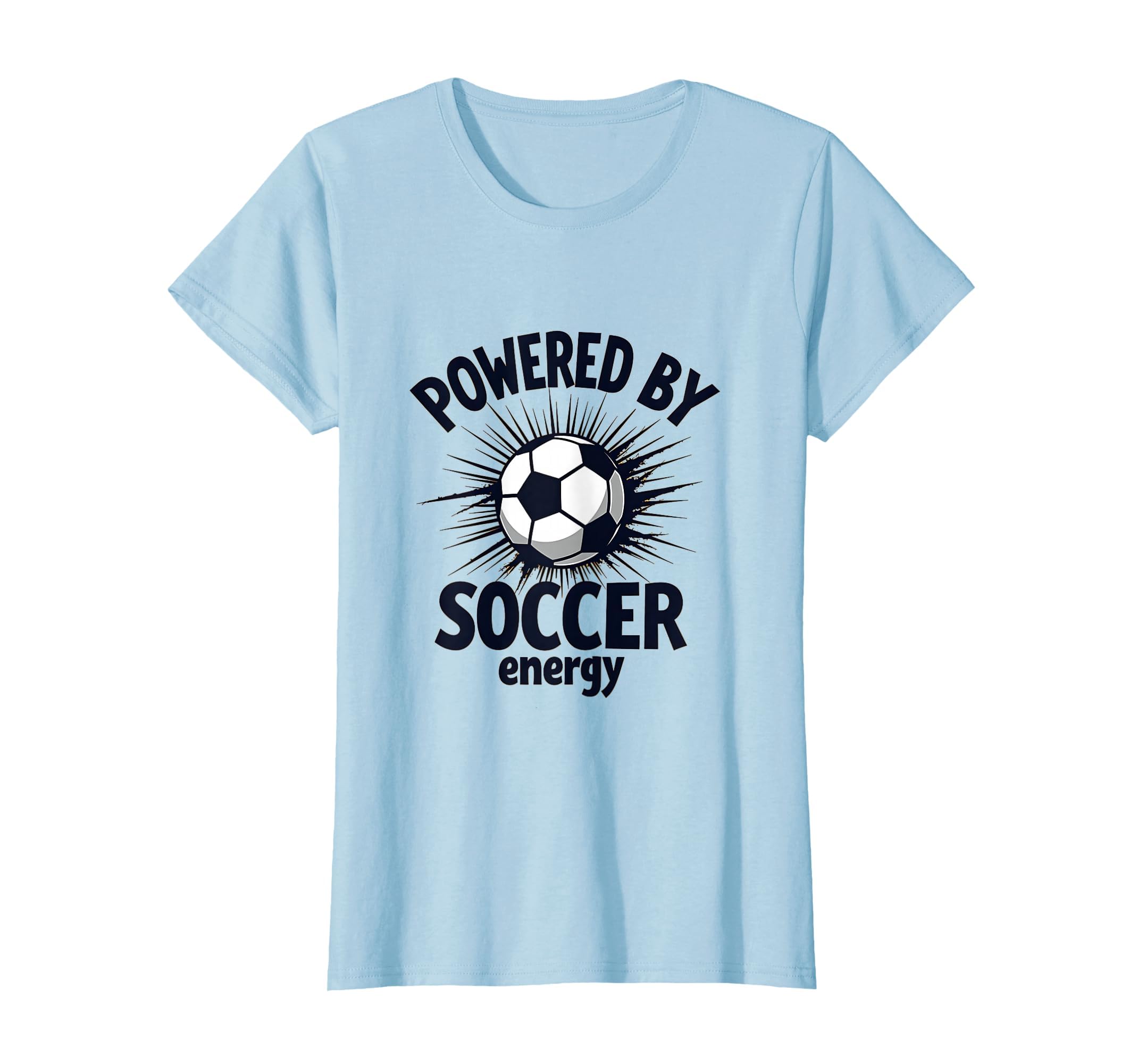 Powered Soccer Energy Athletic T-Shirt - Aesthetic Graphic for Adults