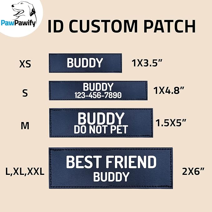 PawPawify Custom No Pull Dog Harness with Name and Phone Number, Heavy Duty Personalized Pet Vest to Prevent Tugging, Pulling, or Choking, Training and Walking (Camouflage Red, XXL (85-140 LBS))