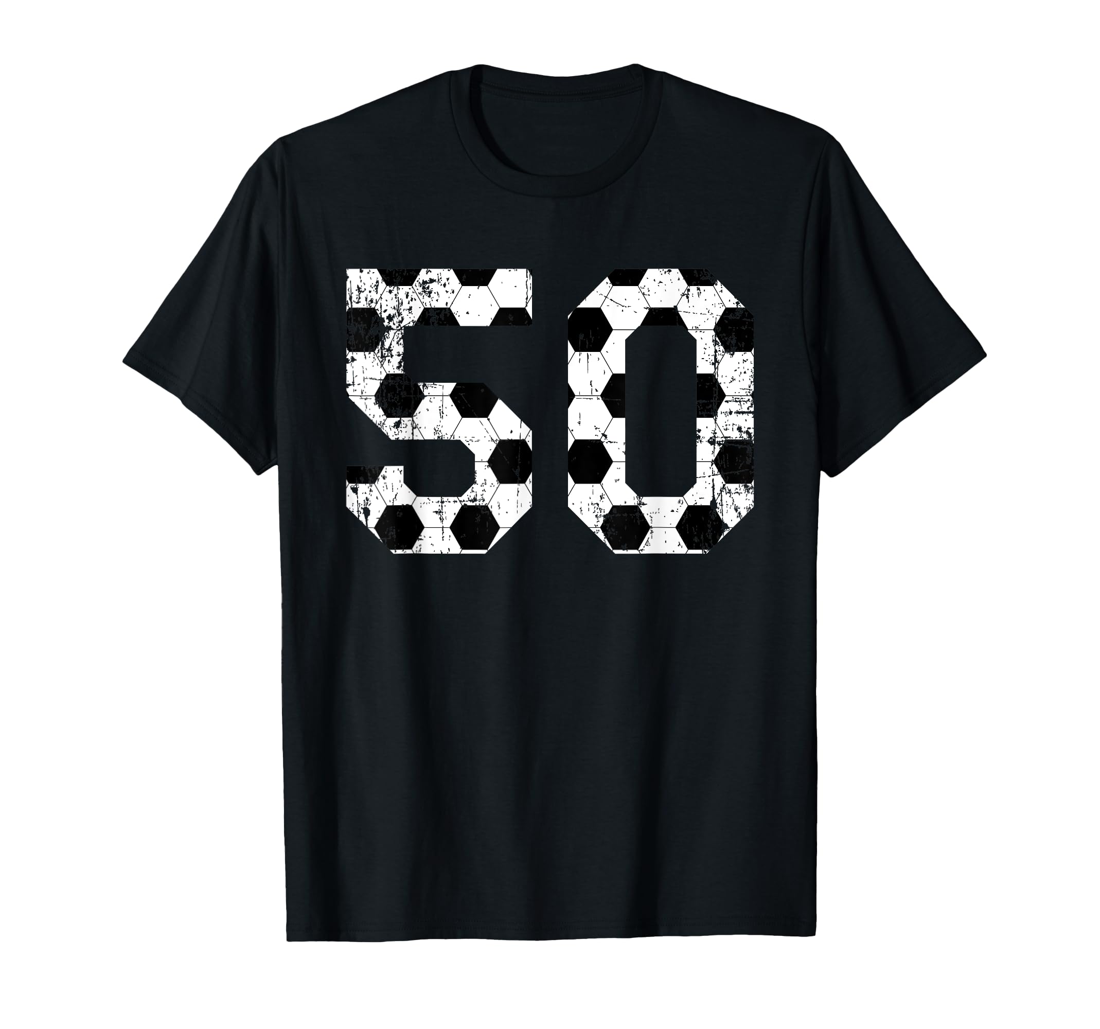 Soccer 50 Jersey Number T-Shirt - Minimalist Print for Adults