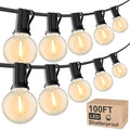 RTTY Outdoor String Lights 100 FT Globe LED Patio Lights with G40 Plastic Bulbs,Waterproof Shatterproof Dimmable Connectable Hanging for Backyard Porch Balcony Party Cafe Deck Decor