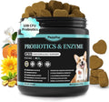 Probiotics for Dogs, Digestive Enzymes for Gut Health Support, Dog Fiber Supplement with Pumpkin for Diarrhea & Bowel Support, Upset Stomach & Gas Relief, Constipation - 90 Count Beef Flavor