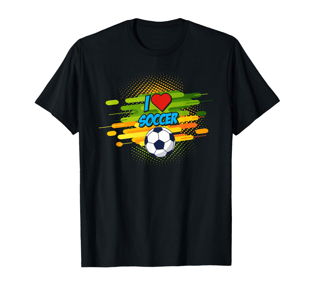 Funny Football I Love Soccer Team T-Shirt - Aesthetic Graphic for Adults