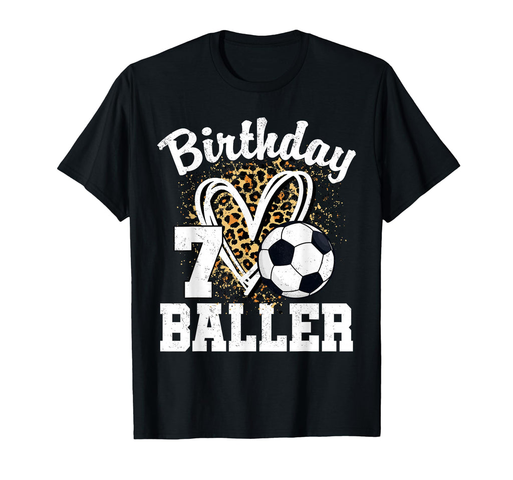 7Th Birthday Baller 7 Year Old Birthday T-Shirt - Novelty Apparel Unisex