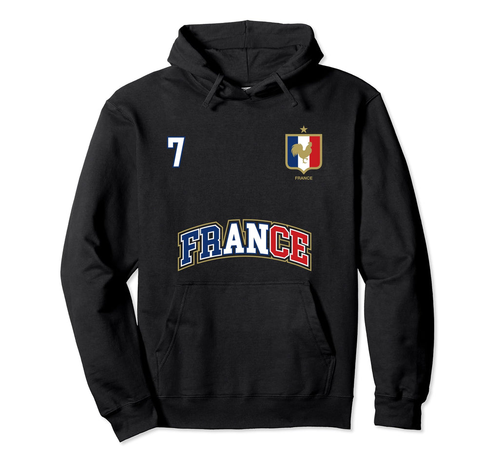 France Number 7 Soccer Team Sports Hoodie - Trendy Graphic Men Women