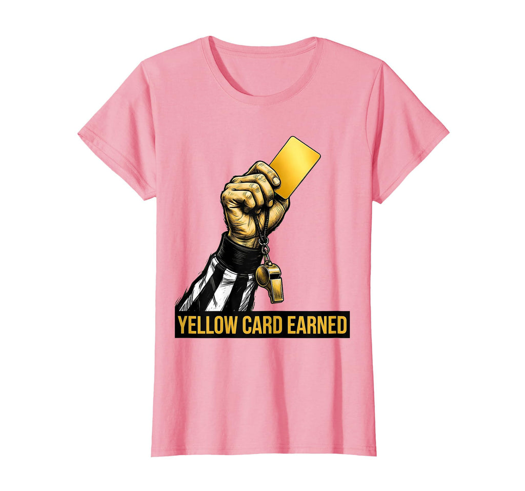 Yellow Card Earned Soccer Referee T-Shirt - Streetwear Style for Adults