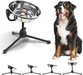 Elevated Dog Bowl with Adjustable Metal Stand,Extra Large Size for Dogs Heavier Than 100 lbs,1.24 Gal 4.7 Liter, Stainless Steel Dog Food Bowl Height Adjustable Non-Slip Raised Dog Bowl Set