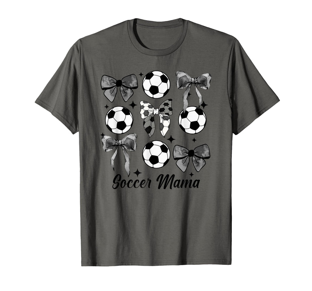 Soccer Mama Coquette Bow Soccer Mom T-Shirt - Aesthetic Graphic Men Women
