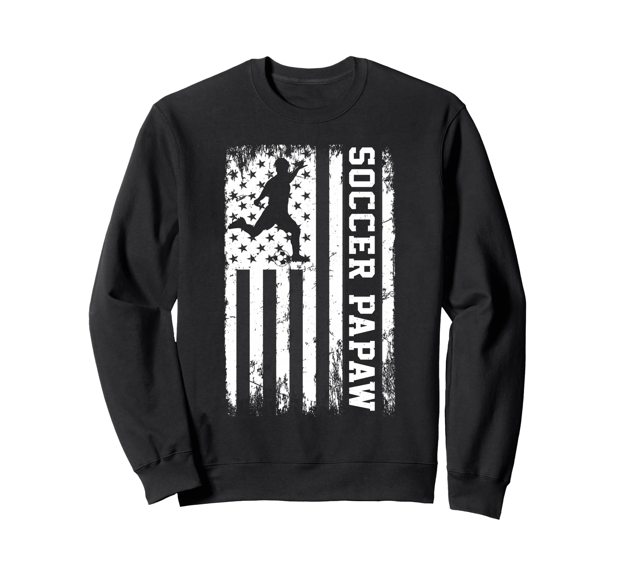 Soccer Papaw Usa American Flag Sweatshirt - Custom Art Print Men Women