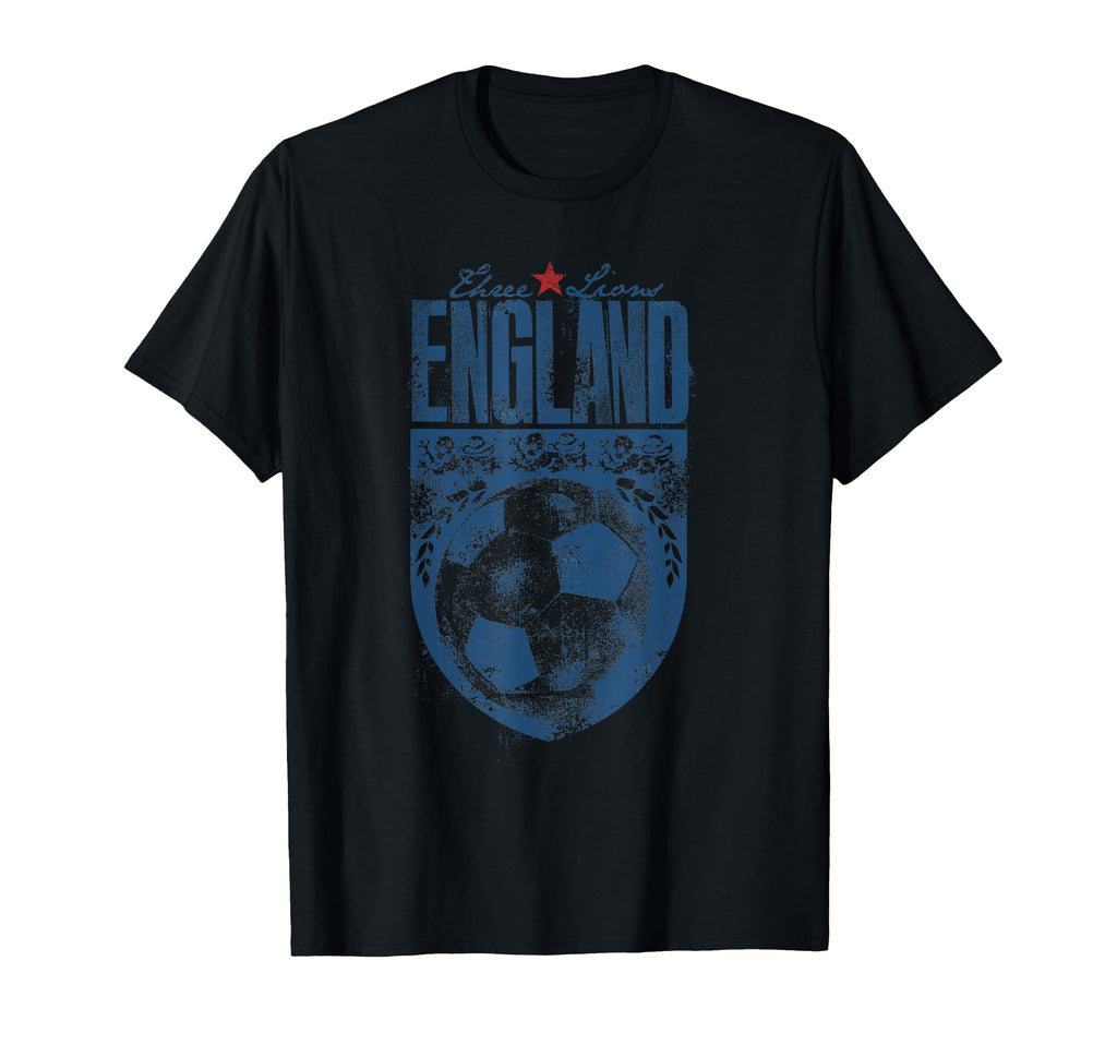England Distressed Soccer Emblem T-Shirt - Streetwear Style Men Women