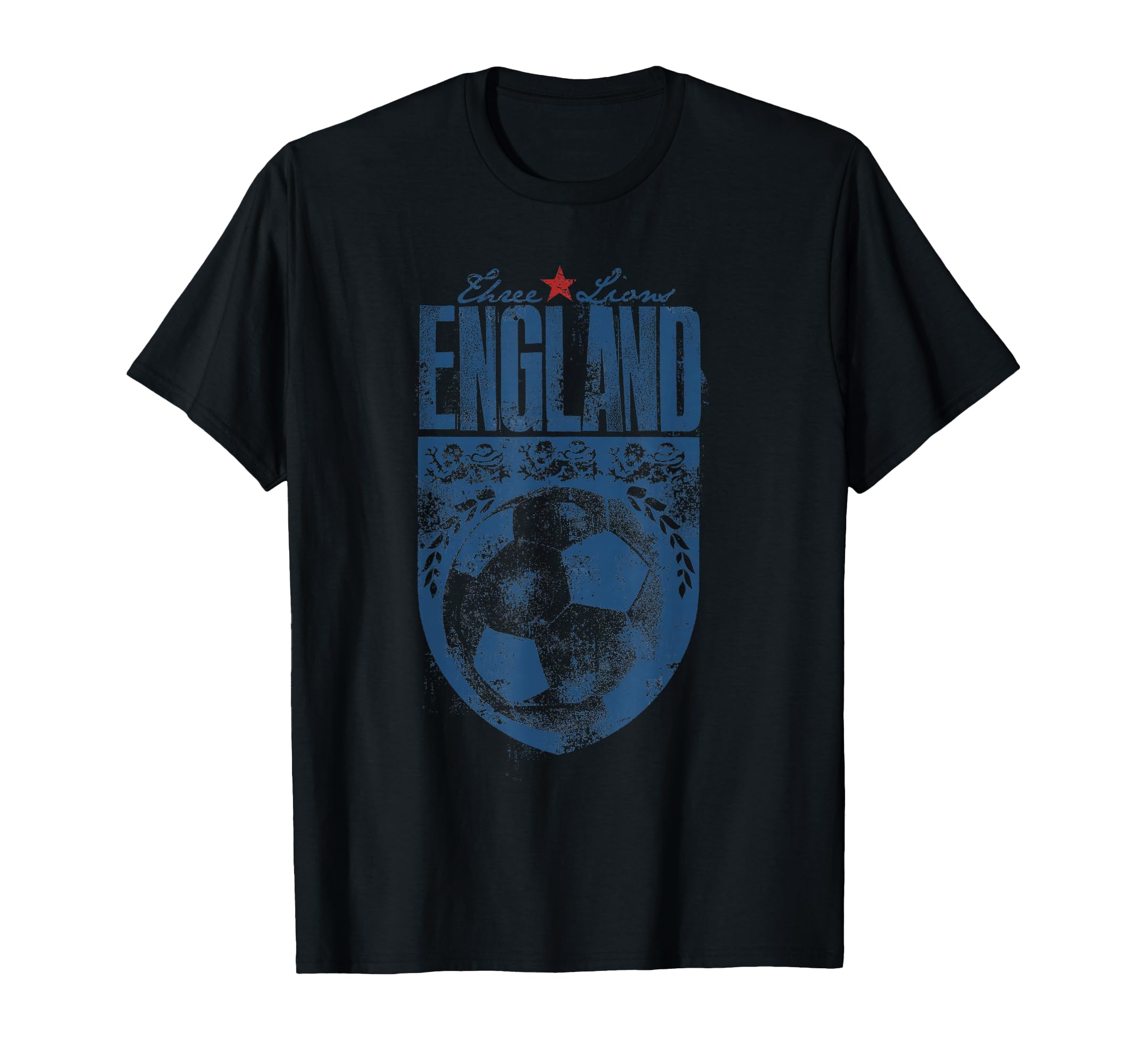 England Distressed Soccer Emblem T-Shirt - Streetwear Style Men Women