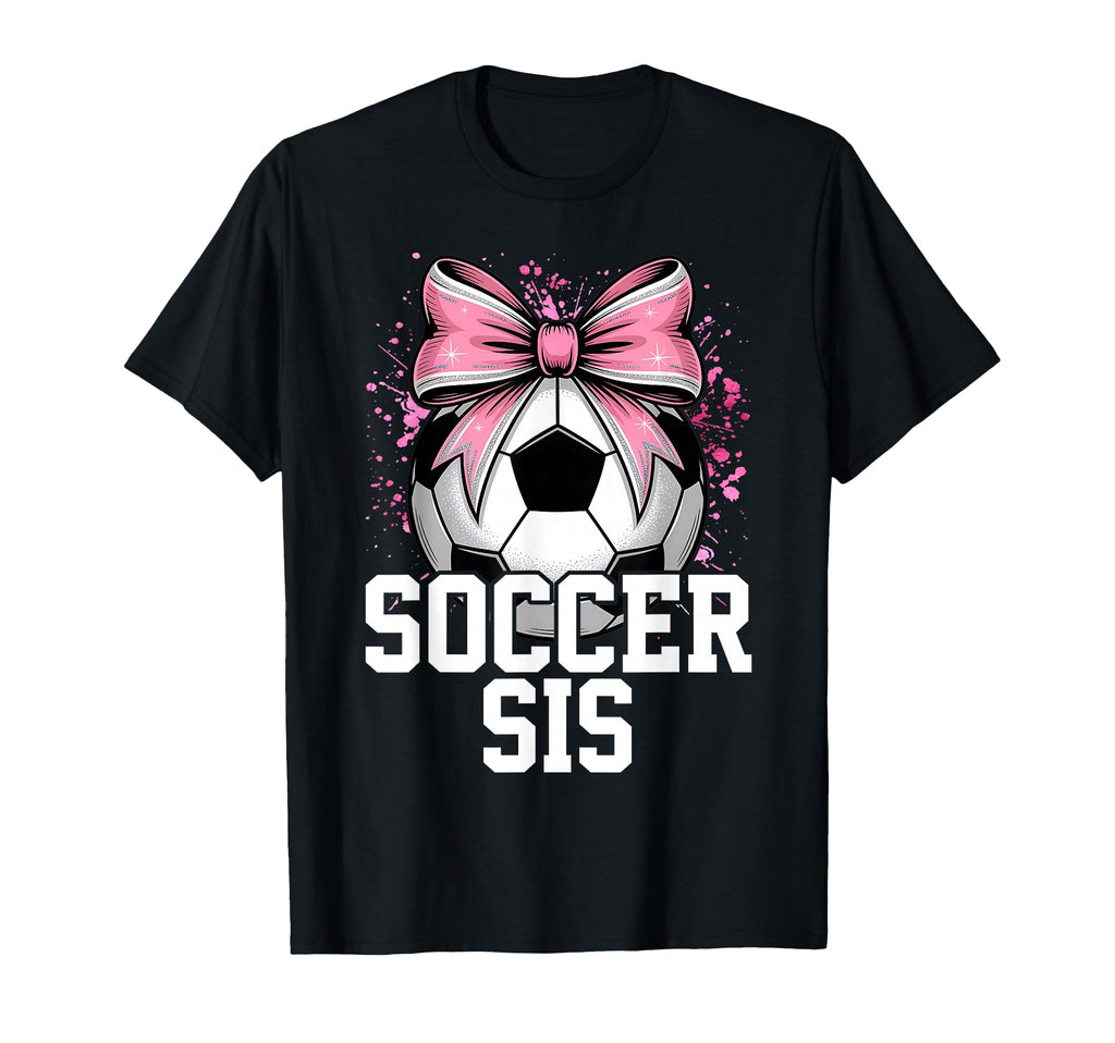 Soccer Sister Heart Big Sister Little T-Shirt - Custom Art Print Unisex