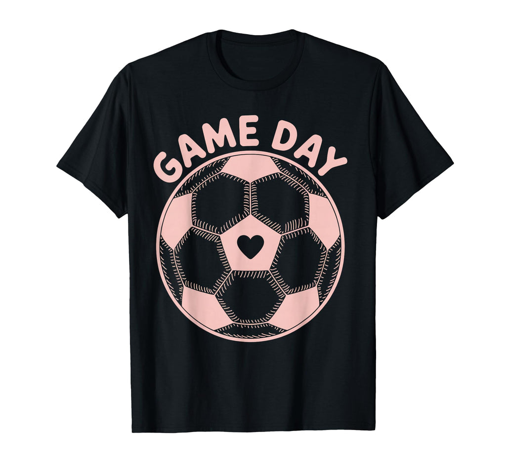 Womens Soccer Game Day Ladies Heart T-Shirt - Streetwear Style Men Women