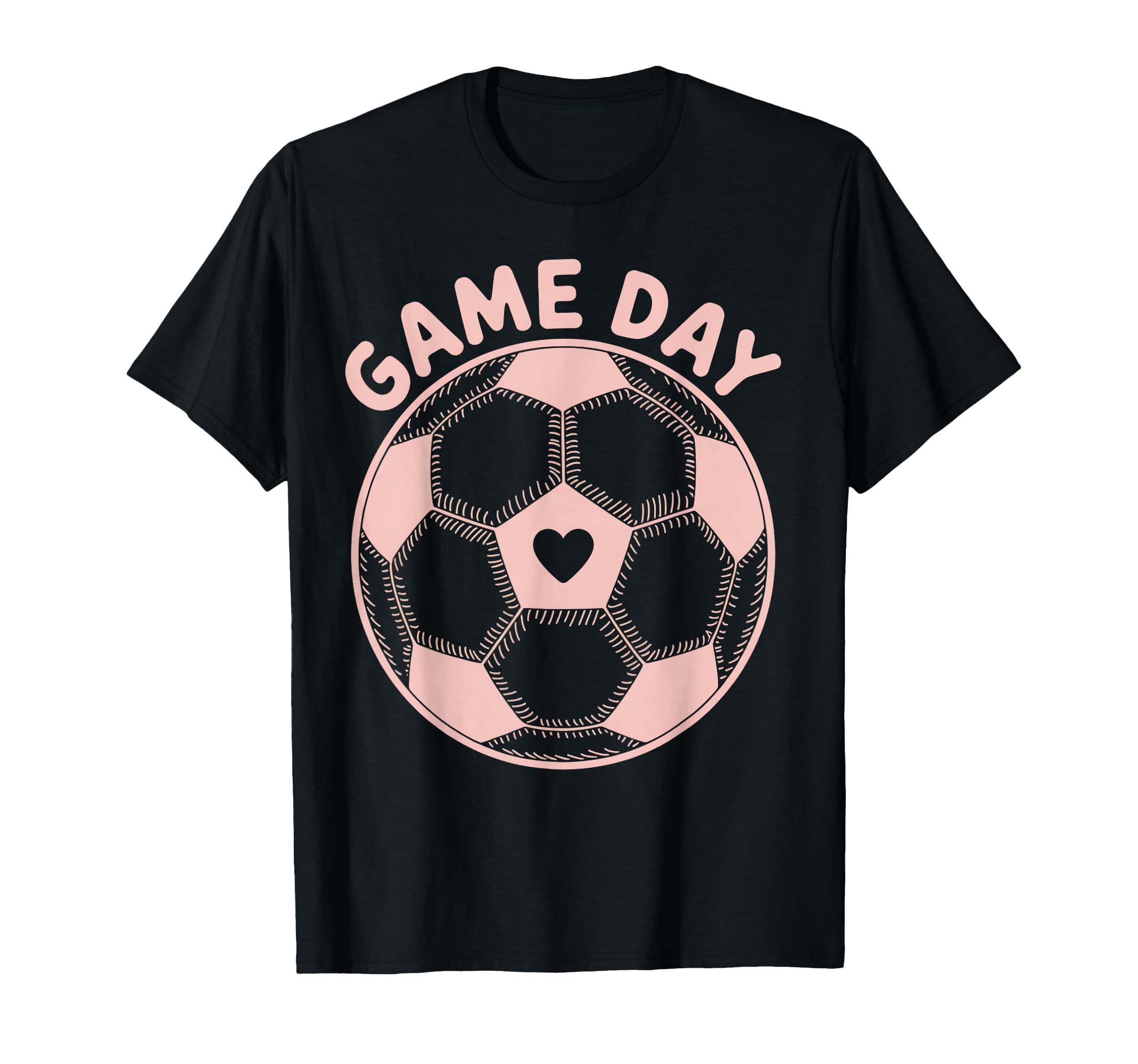 Womens Soccer Game Day Ladies Heart T-Shirt - Streetwear Style Men Women