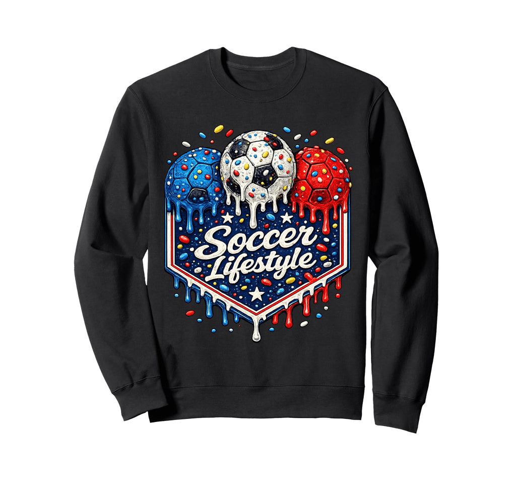 Soccer Lifestyle Drip Ice Cream Sweatshirt - Streetwear Style for Adults