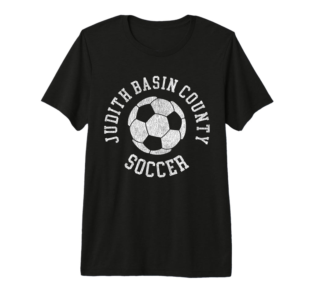 Judith Basin County Soccer Distressed T-Shirt - Unique Graphic Men Women