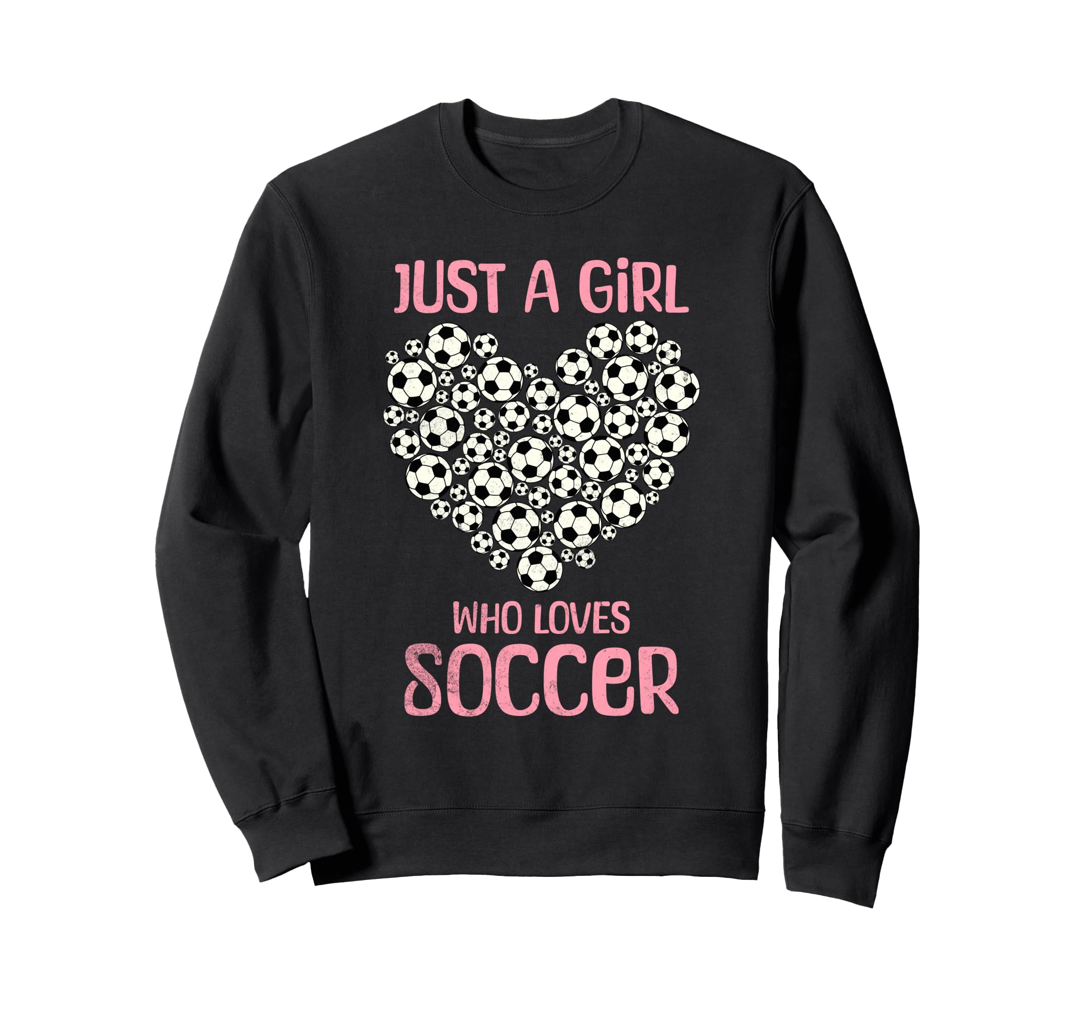 Just Who Loves Soccer Heart Womens Sweatshirt - Novelty Apparel Men Women