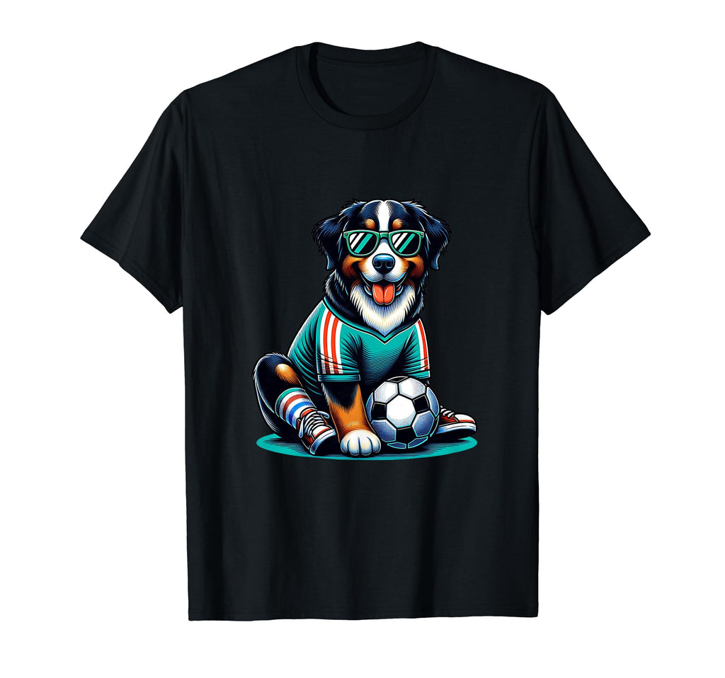 Bernese Mountain Dog Soccer Player T-Shirt - Streetwear Style Unisex