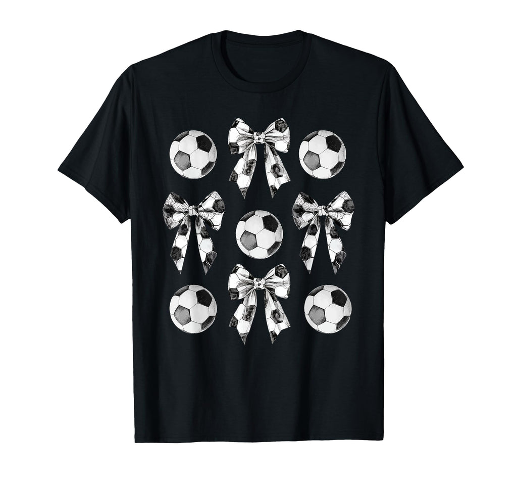 Coach Trainer Soccer Bow Coquette Mom T-Shirt - Minimalist Print Men Women