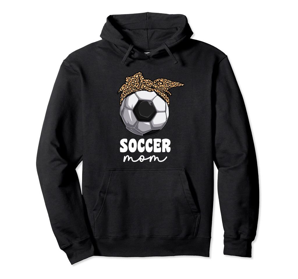 Proud Soccer Mom Mama Leopard Hoodie - Casual Everyday Wear Men Women