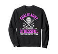 Funny Hockey Goalie Aunt Hockey Keeper Sweatshirt - Novelty Apparel Unisex