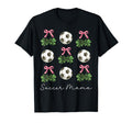 St Patricks Day Soccer Coquette Bow T-Shirt - Minimalist Print Unisex
