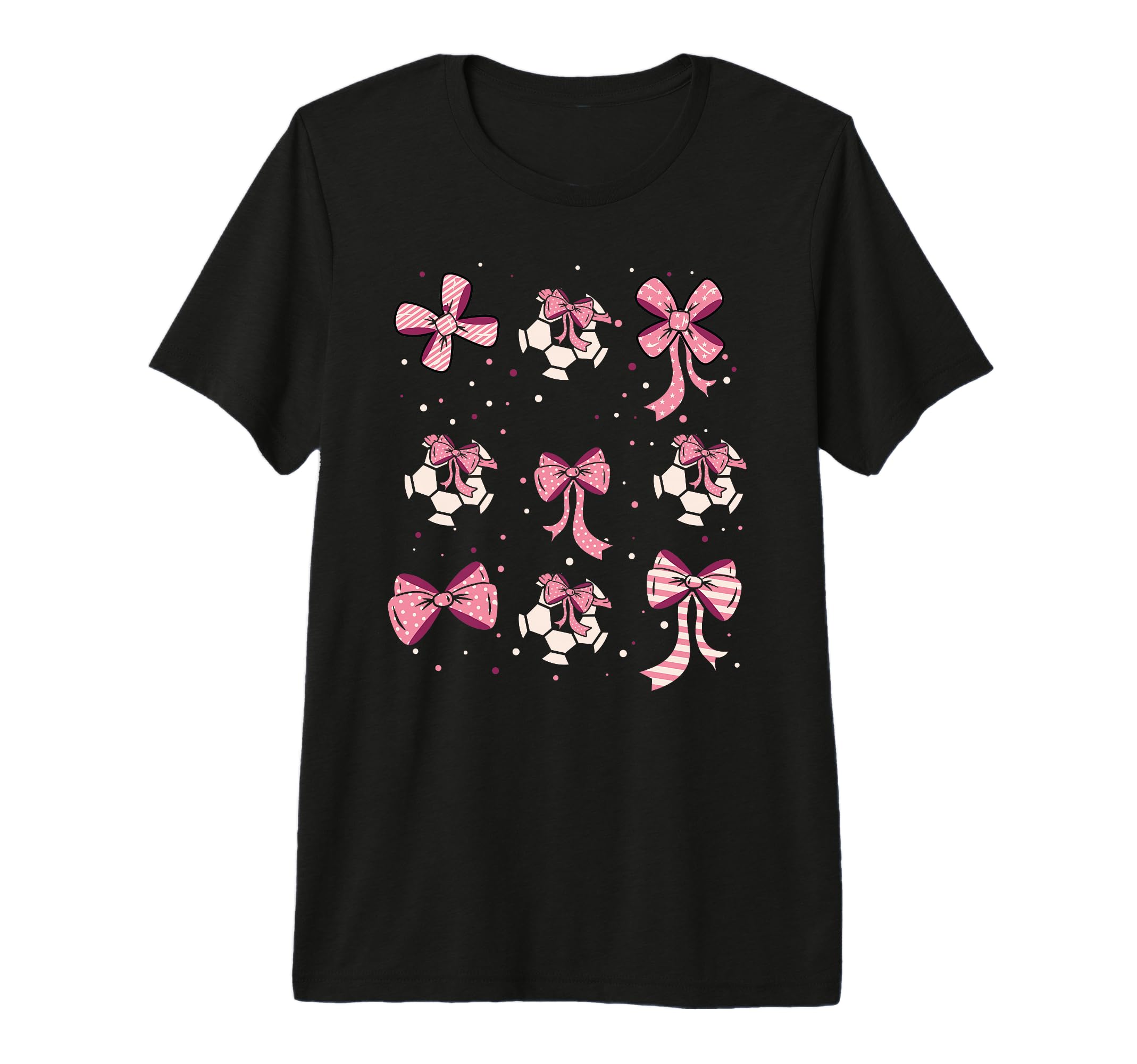 Soccer Ball Coquette Bow Game Day T-Shirt - Fun Novelty Design Unisex