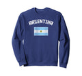 Distressed Argentina Flag Sweatshirt - Streetwear Style Men Women