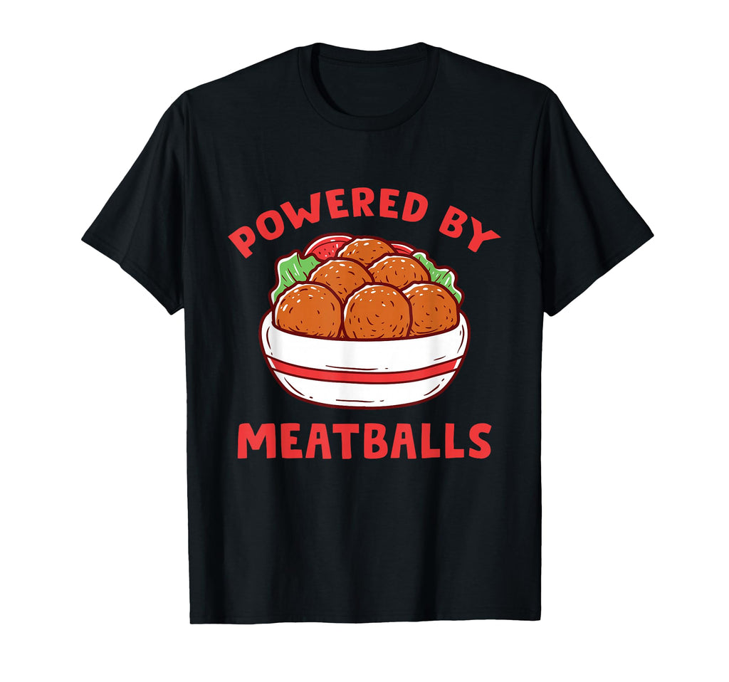 Powered Meatballs Food Italy T-Shirt - Minimalist Print Men Women