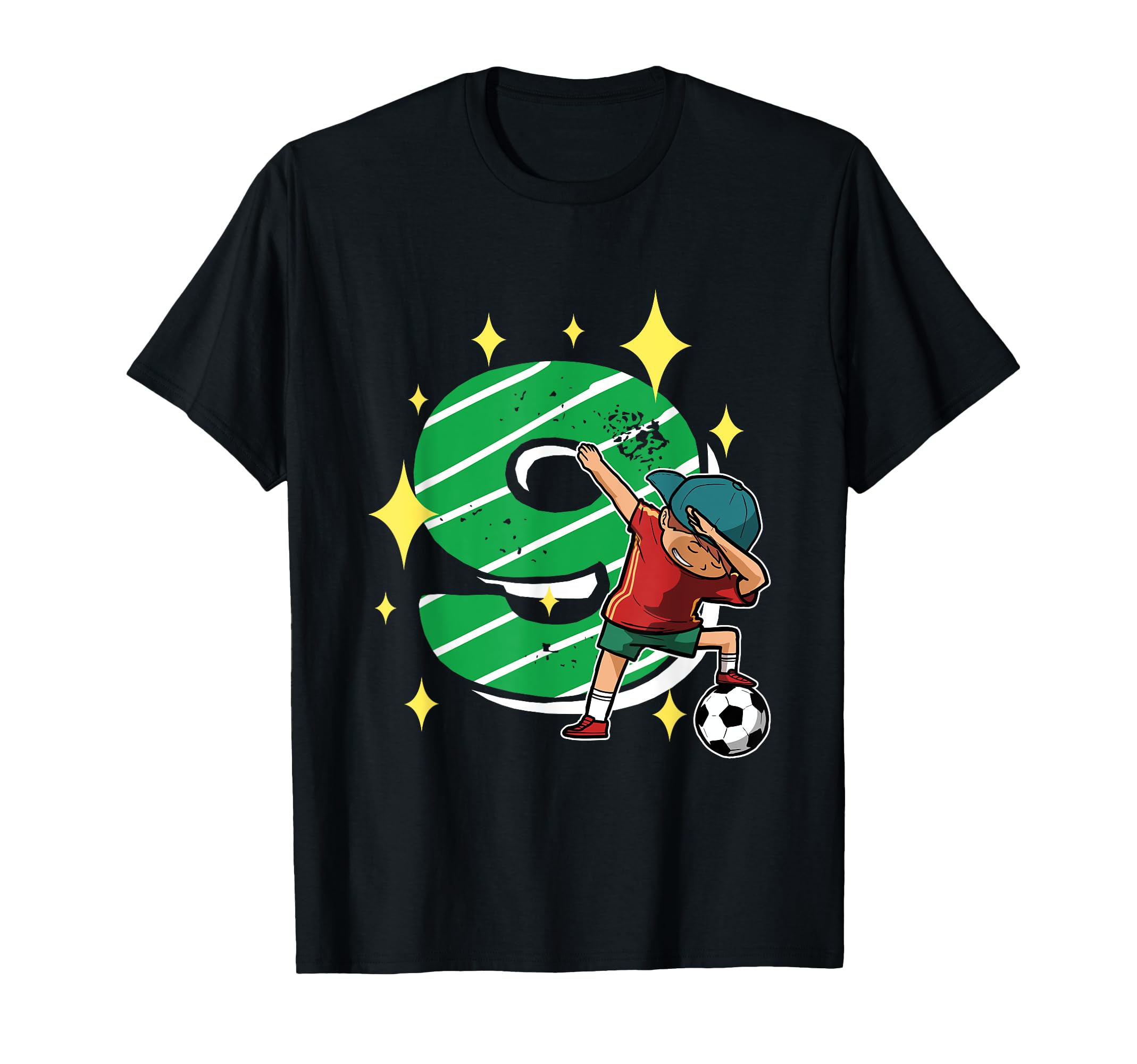9 Years Football Gift 9Th Birthday T-Shirt - Minimalist Print Men Women