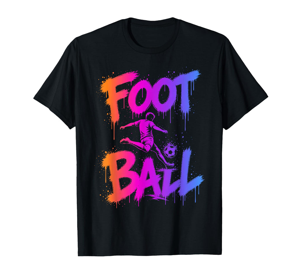 Football Graffiti Urban Streetwear T-Shirt - Novelty Apparel for Adults