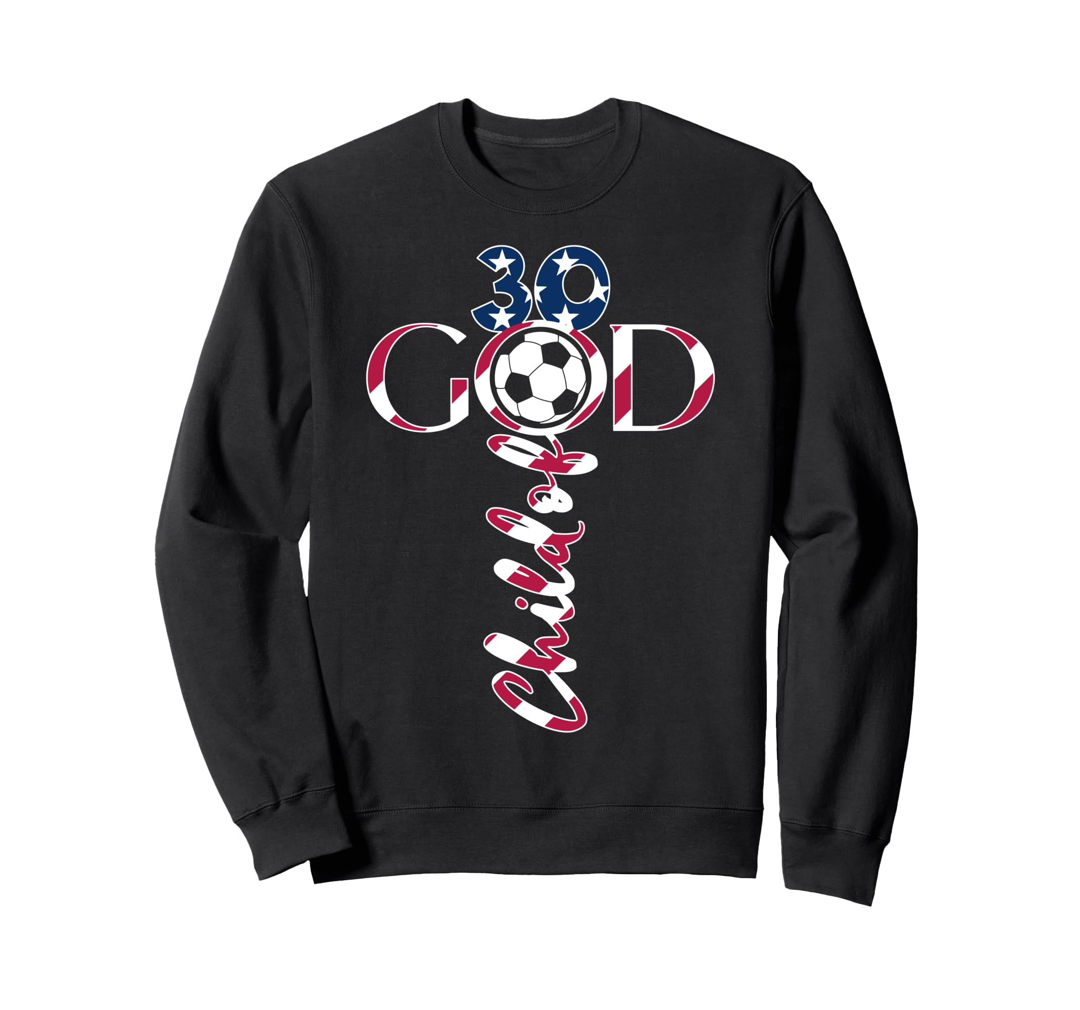 Jesus 30 Years Child God Soccer 30Th Sweatshirt - Minimalist Print Unisex