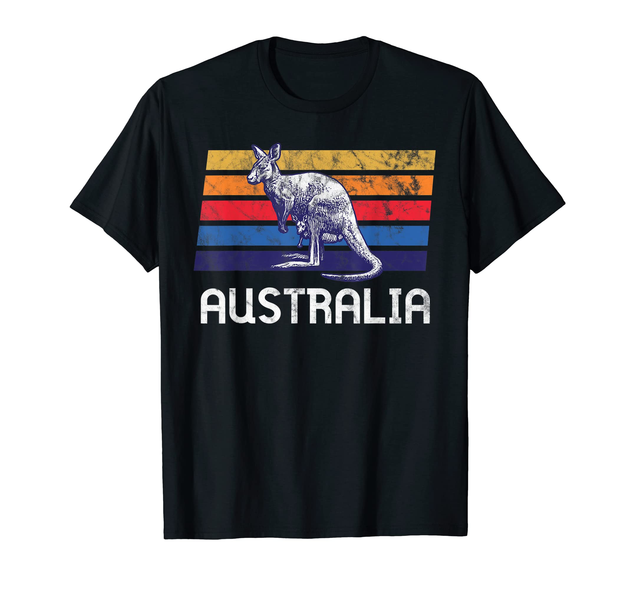 Australia Flag Gift Kangaroo T-Shirt - Casual Everyday Wear Men Women