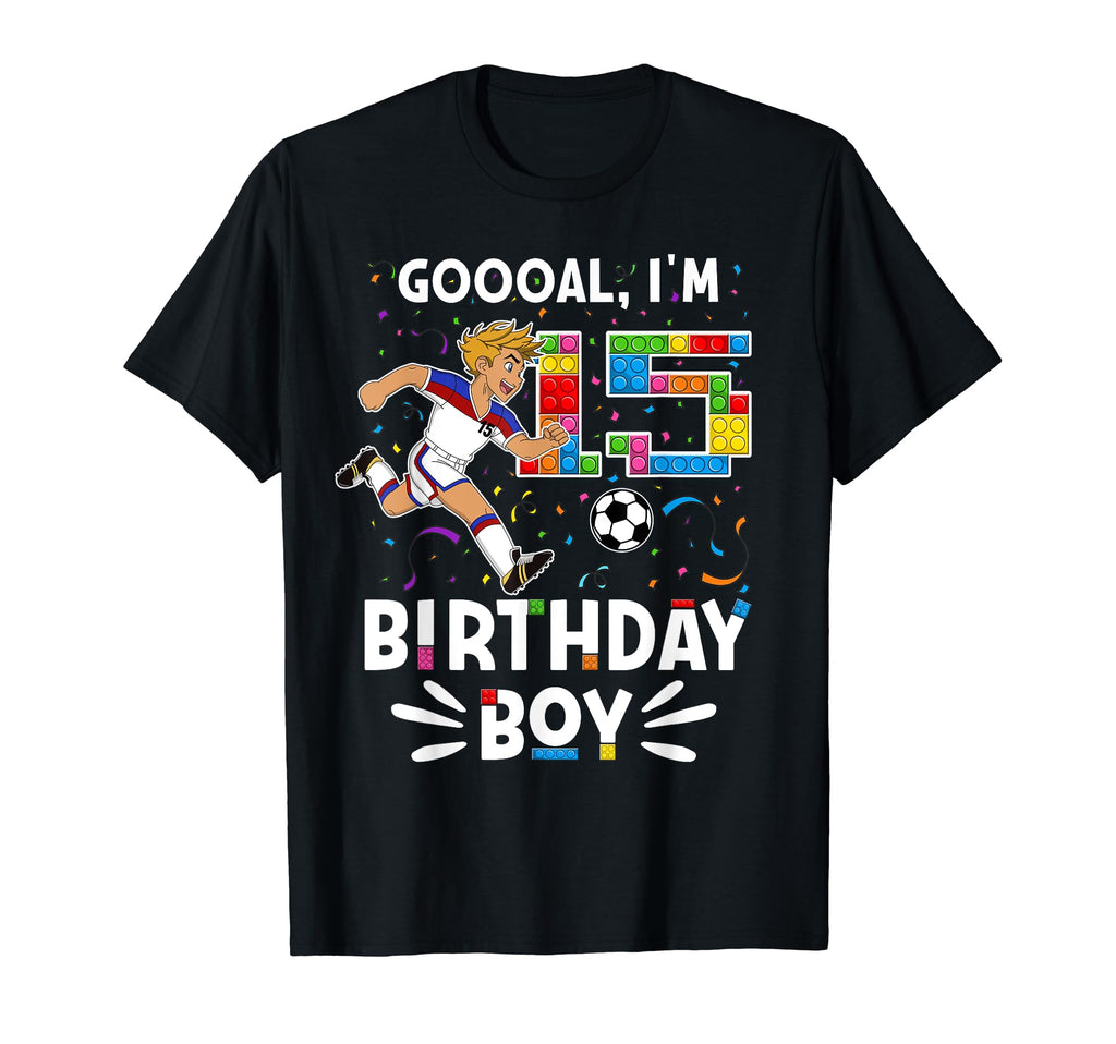 Mens Goooal Im 15 I Building Blocks I T-Shirt - Graphic Print for Adults