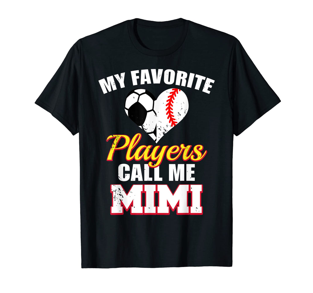 My Favorite Players Call Me Mimi T-Shirt - Minimalist Print for Adults