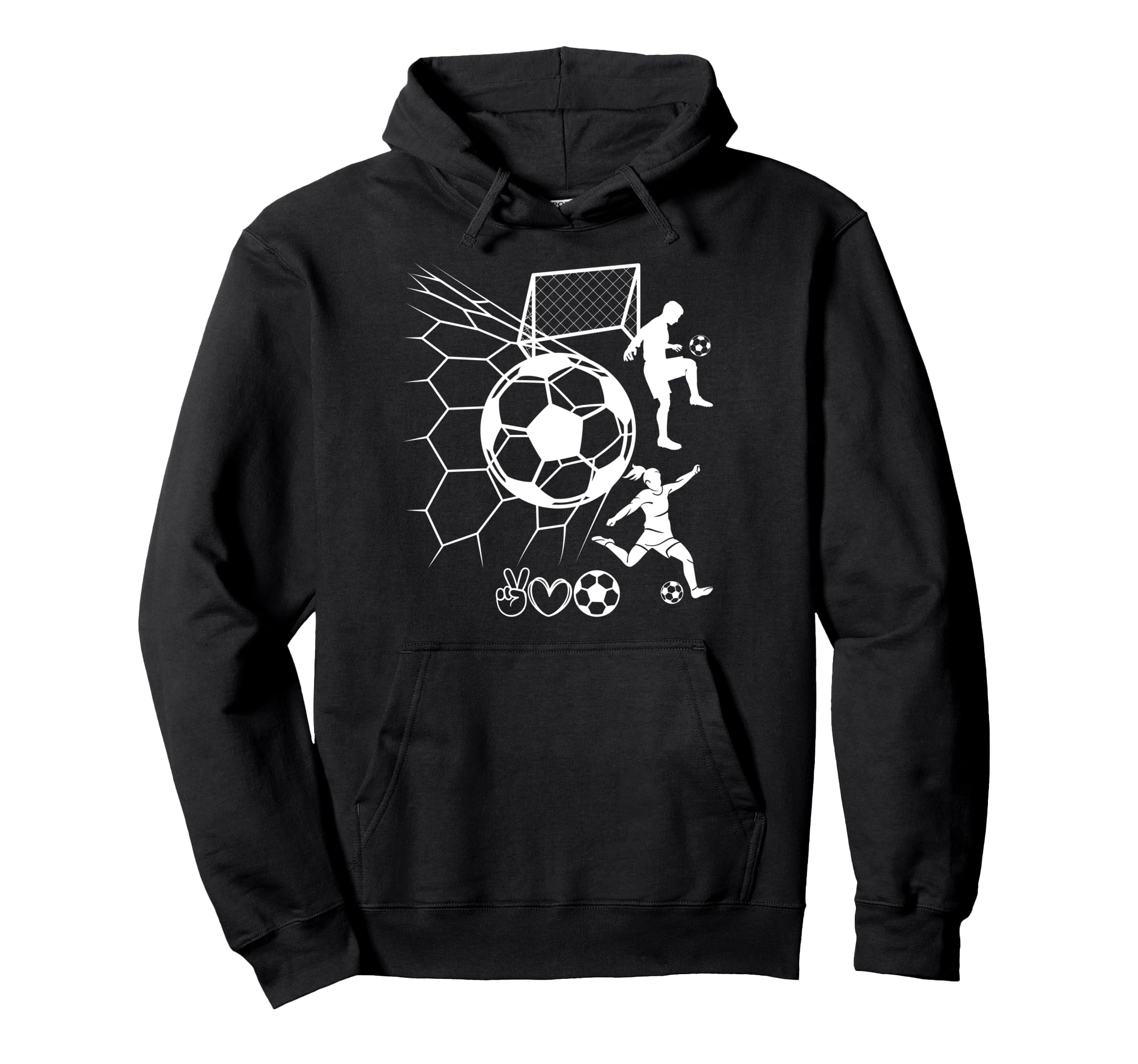 I Love Soccer Real Football Sport Hoodie - Minimalist Print Unisex