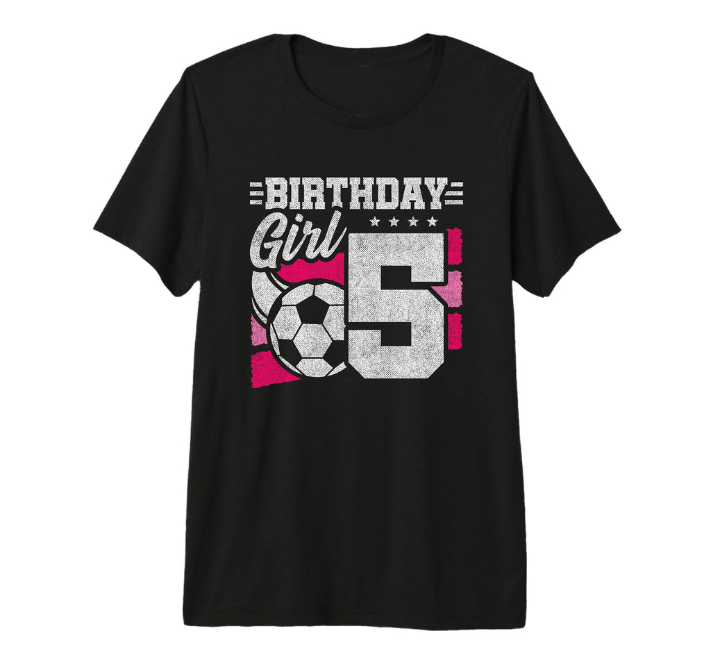 5 Year Old Birthday Soccer Party 5Th T-Shirt - Graphic Print for Adults