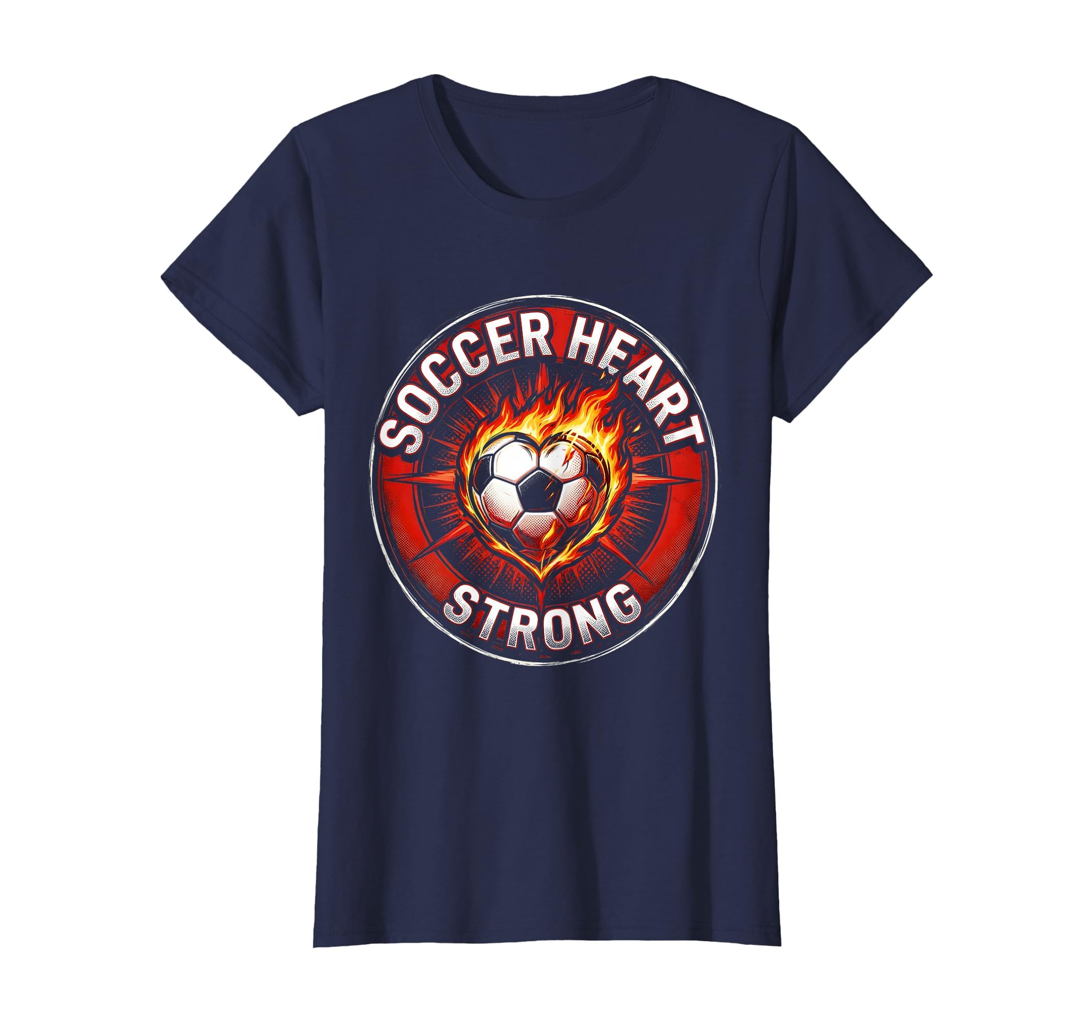 Soccer Heart Strong Passionate Player T-Shirt - Unique Graphic Men Women