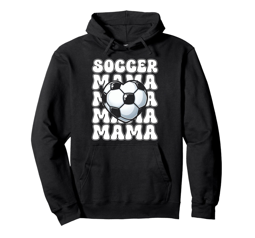 Soccer Mom Football Mama Soccer Season Game Hoodie - Trendy Graphic Unisex