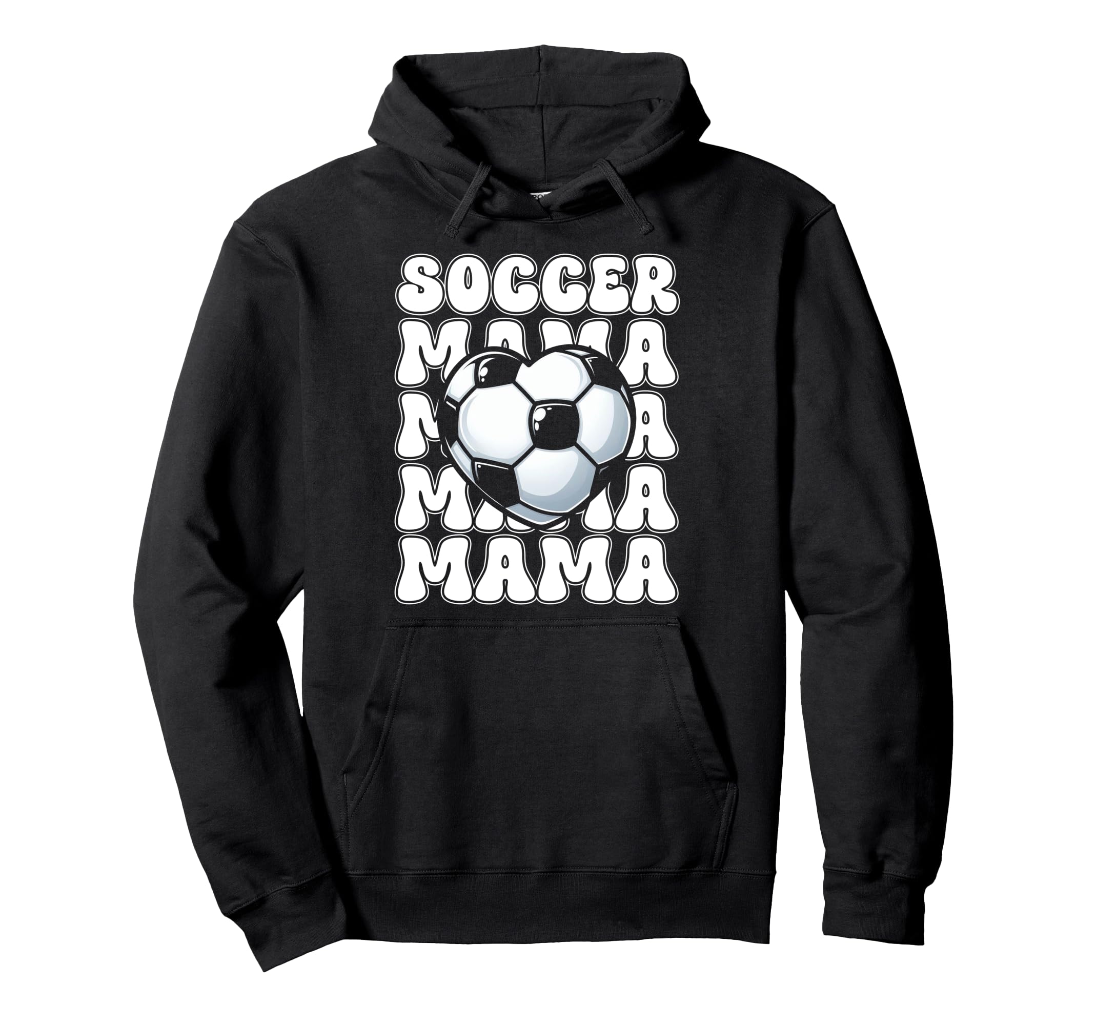 Soccer Mom Football Mama Soccer Season Game Hoodie - Trendy Graphic Unisex