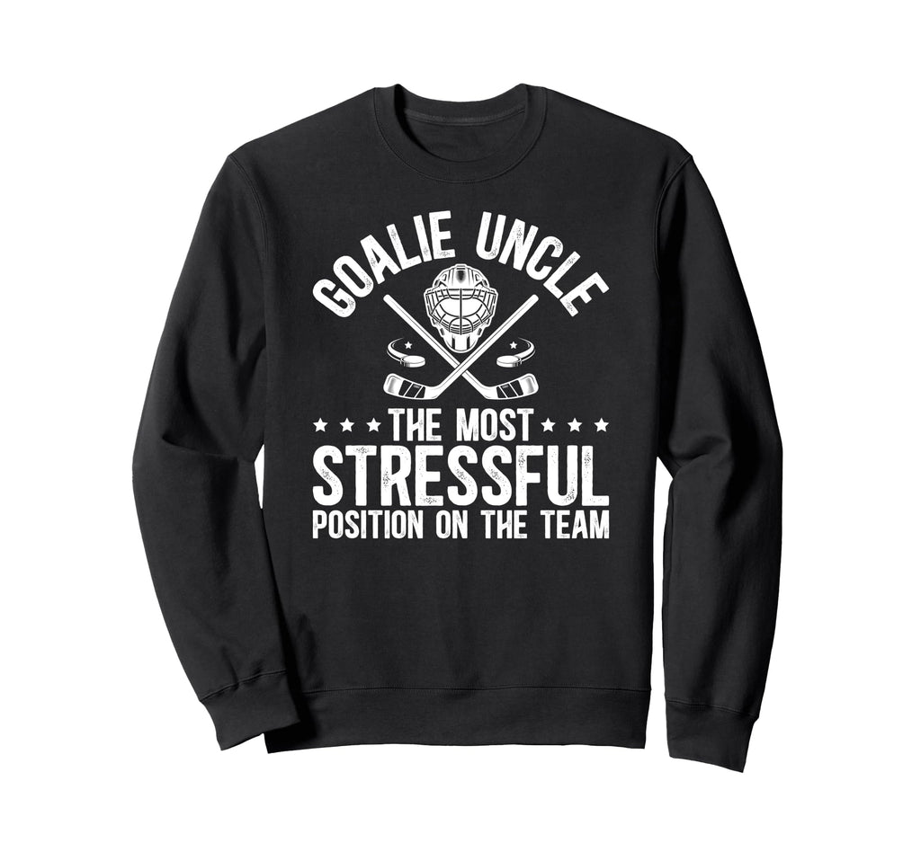 Funny Hockey Goalie Uncle Hockey Sweatshirt - Custom Art Print for Adults