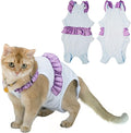 Cat Recovery Suit,Kitten Onesie After Surgery,E-Collar Alternative for Abdominal Wound and Skin Diseases,Soft Breathable Bodysuit After Spay（Blue-XL）