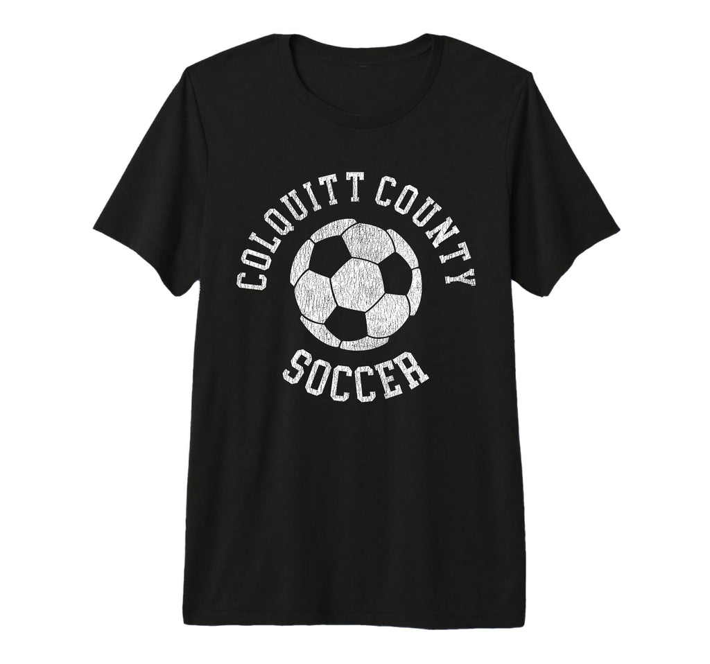 Colquitt County Soccer Distressed T-Shirt - Fun Novelty Design for Adults