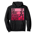Eat Sleep Soccer Repeat Funny Footballer Hoodie - Aesthetic Graphic Unisex