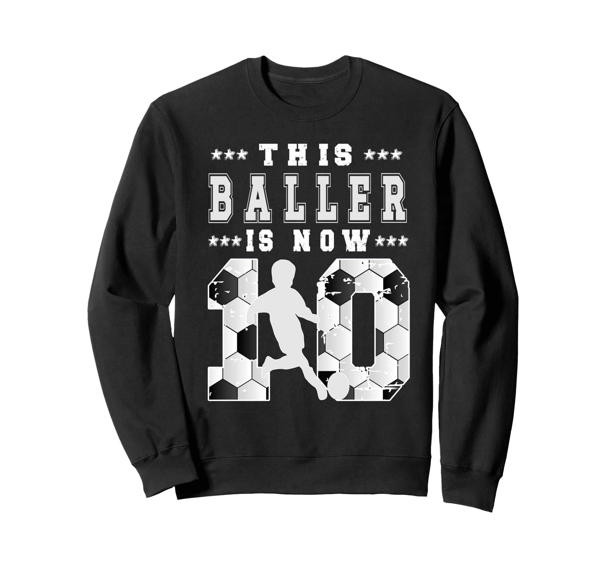 10Th Birthday Soccer Ten Year Old Soccer Sweatshirt - Graphic Print Unisex