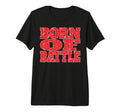 Born Battle Patterned Text Soccer 2026 T-Shirt - Unique Graphic for Adults