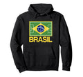 Brazil Soccer Field Flag Brasil Hoodie - Aesthetic Graphic for Adults